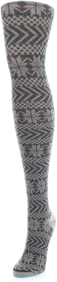 MeMoi Snowflake Cotton Blend Sweater Tights