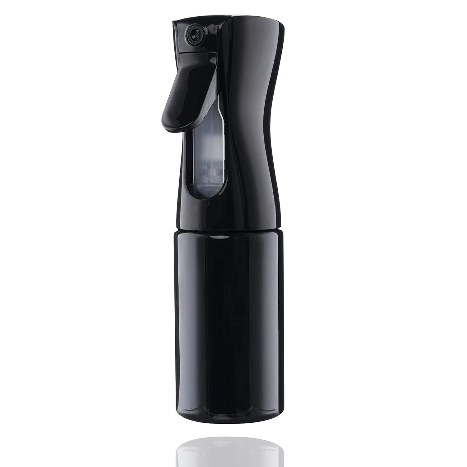 BOOMIBOO Hair Spray Misting Bottle, 6.8 oz/200ml Refillable Fine Mist Sprayer Bottle, Ultra Fine Continuous Water Mister For Salon, Gardening, Plants & Skin Care （ Black