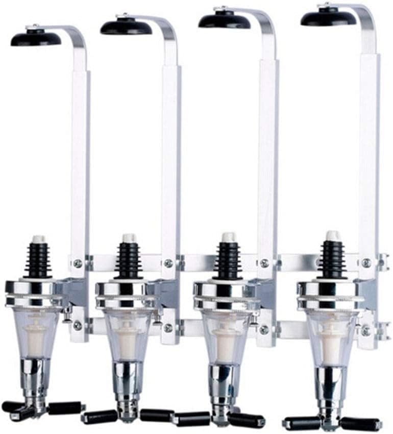 4-Bottle Liquor Dispenser,Aluminum Alloy Wall Mounted Liquor Dispenser Bracket Wine Spirits Liquor Dispenser Home Bar Wine Dispenser Tools