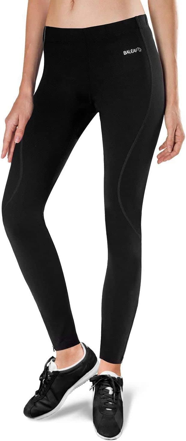 BALEAF Women's Fleece Lined Leggings Cold Weather Snow Pants Running Cycling Tights Winter Thermal Hiking Pants