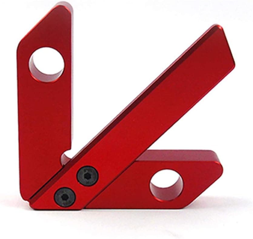 Woodwork Measuring Tool,Line Gauge Center Finder,45/90 Degree Right Angle Line Gauge Carpenter Ruler,Aluminum Alloy Woodworking Center Scribe Square Center Scribe(Red)
