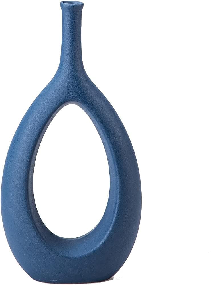 Vases Ceramic Flower, A Variety of Color Sets, Art and Flowers, Creative and Simple (Color : Blue, Size : 1630cm)