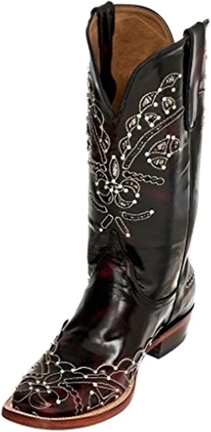 Ferrini Ladies Wild Diva Black Cherry Leather Boots