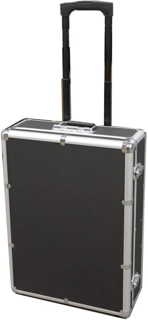 New MegaDisc 1000 Mess-Free Aluminum CD DVD Storage Case Holder Box Black W Removable Trolley and Sleeves Without Hanger