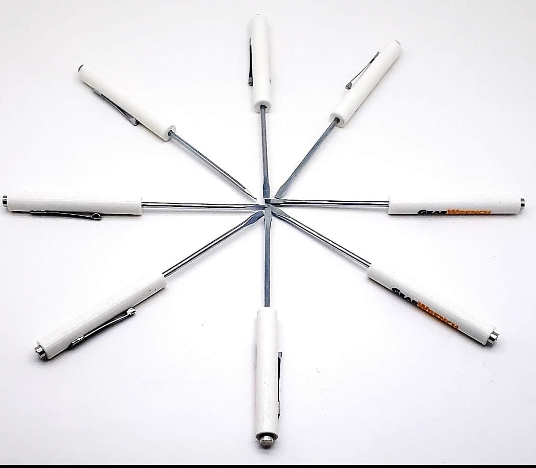 ZAC 8pc Pocket Pry bar/Screwdrivers with Magnetic Tips Compared to The Ones Off The Mac,Matco and Snap on Tool Trucks (White)