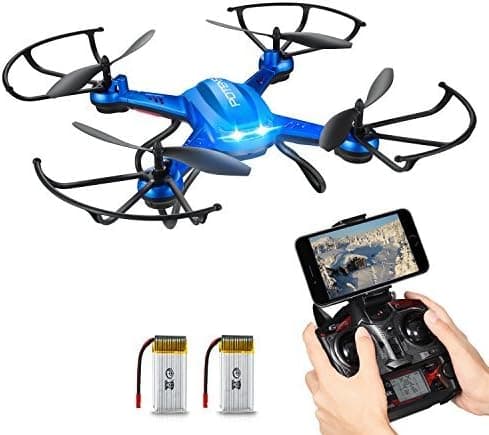 Potensic Drone with Camera, Drone F181WH WiFi FPV Quadcopter with HD Camera, Altitude Hold, and Live Video Plus Remote Control-Blue