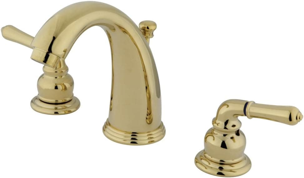 Kingston Brass KB982 Magellan II Widespread Lavatory Faucet with Brass Pop-Up, Polished Brass