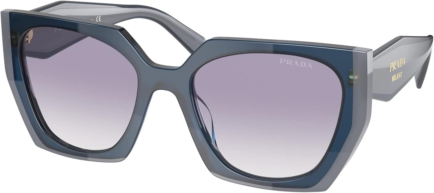 Prada PR 15WS Women's Sunglasses Opal Astral/Clear Gradient Blue 54