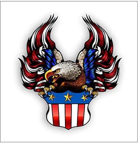 Crest With Bald Eagle And Flag Car Stickers Decals Waterproof Car Styling Bumper Stickers For Car Body Door Window Stickers Vinyl 5"