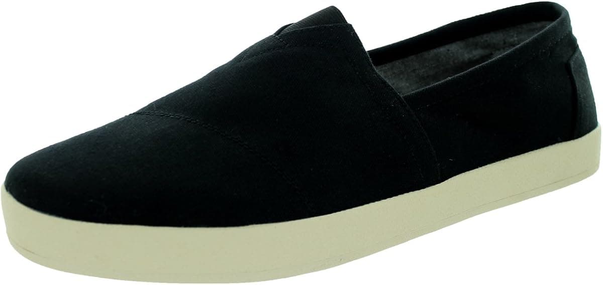 TOMS Men's Canvas Avalon Slip Ons Black Size 8.5