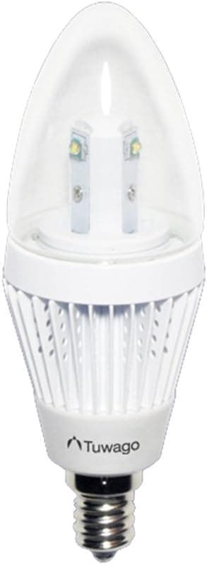 Tuwago C2-4D300 25W Replacement Candelabra LED Bulb, 4-watt, Clear