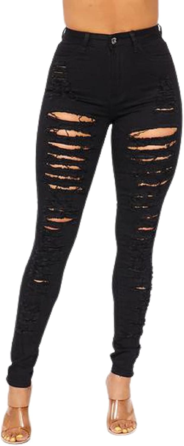 SOHO GLAM Super High Waisted Stretchy Skinny Jeans for Women (S-3XL)
