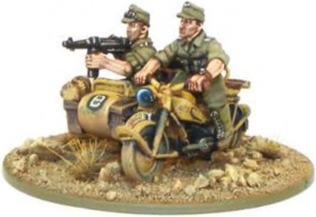 Afrika Korps Kradschutzen Motorcycle & Sidecar by Warlord Games