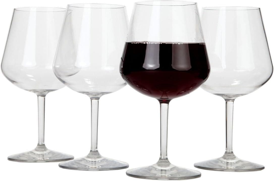 Diligence4us Tritan Lexington Unbreakable Wine Glass, Set of 4, 20 oz, Clear
