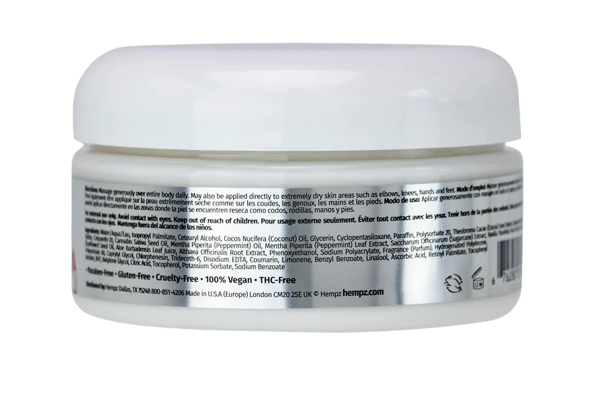 Hempz Peppermint Vanilla Swirl Herbal Body Butter 8 ounces