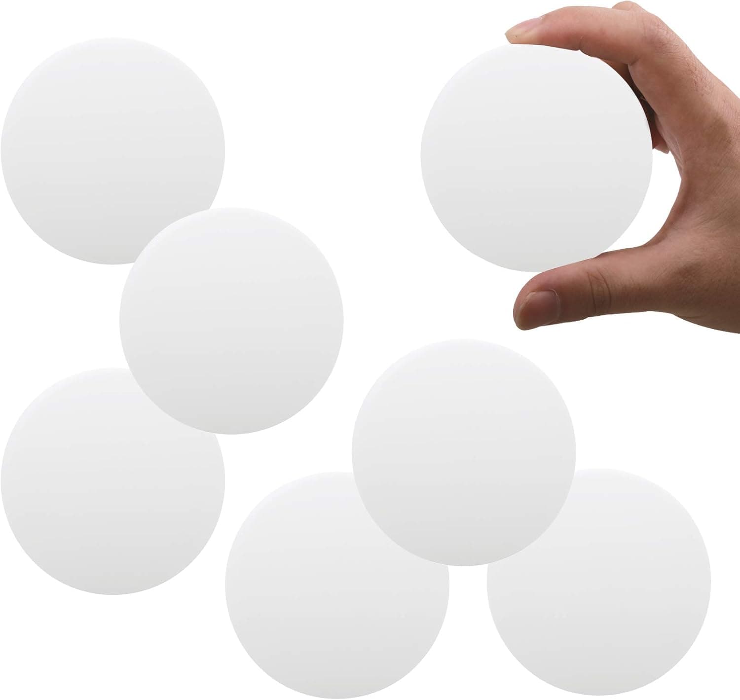 Door Stopper Wall Protector, 3.15" Round Silicone Door Stop, Door Handle Bumper with 3M Self Adhesive for Protecting Wall, Doorknobs, Refrigerator Door, Cabinets (6-Pack)