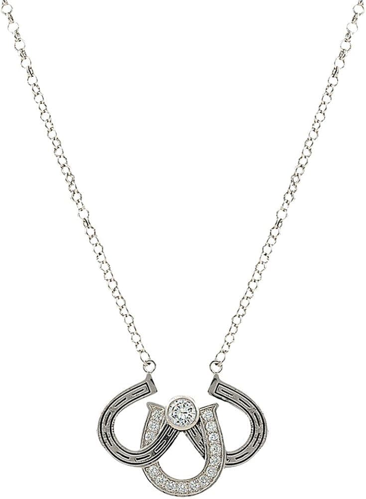Montana Silversmiths Women's Triple The Luck Necklace Silver One Size