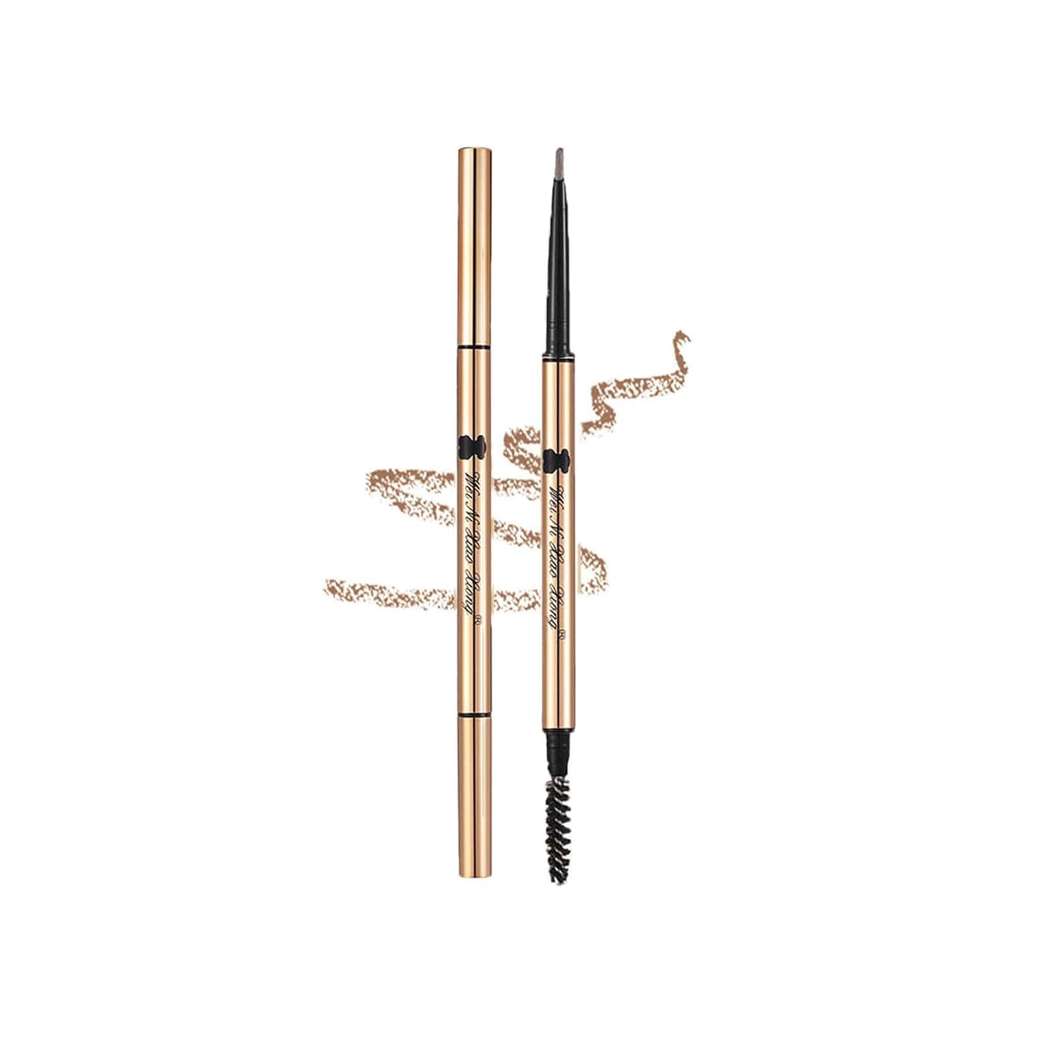 Eyebrow Pencil, Micro Precision Brow Definer Pencil, Triangular Tip Shape, Define, Fill Brows Creates Natural Looking, Stylist and Blend Eyebrows with Spoolie Brush, Waterproof and Long Lasting. (Light Brown)