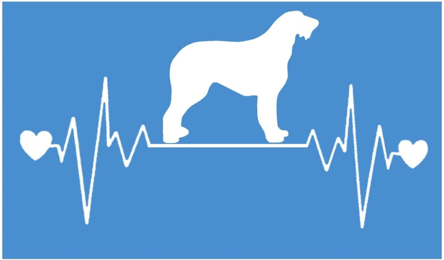 EZ-STIK Wolfhound Heartbeat lifelineI268 8" Wide Sticker Decal Dog Irish Wolf Hound