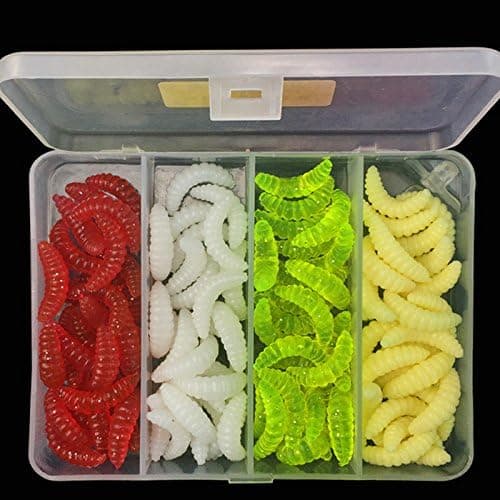OriGlam 100pcs Fresh Water Fishing Bait, Soft Plastic Worms, Bass Fishing Worms, Soft Bait Shad Fishing Lure, Soft Fishing Lures, Plastic Fishing Bait Worm Baits