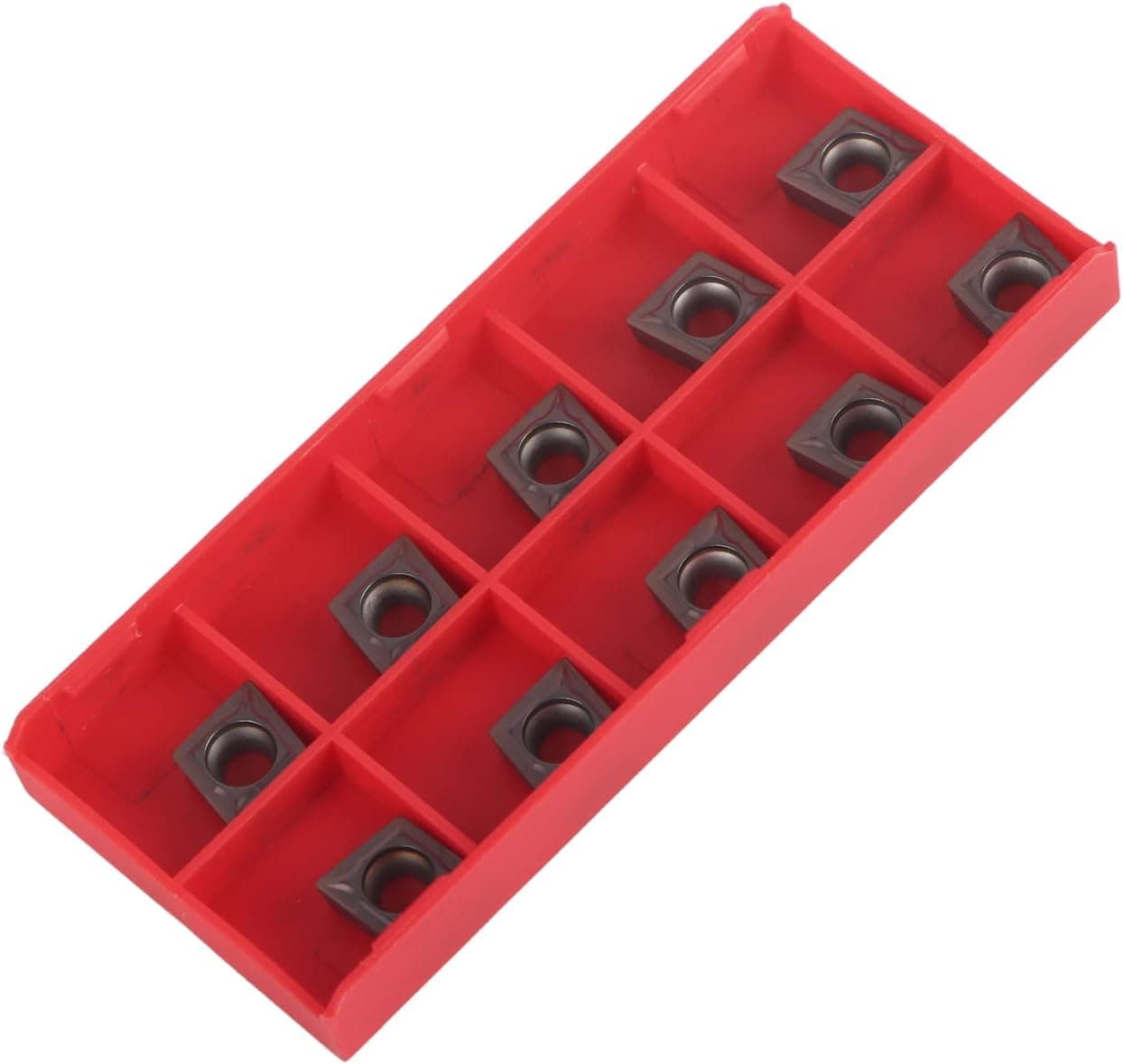 10pcs CNC Carbide Tips Inserts, Carbide Blade Cutter, Lathe Turning Tool, with Box for Processing Stainless Steel CCMT09T304 VP15TF, Turning Inserts