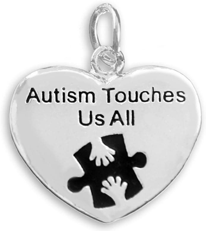 Autism Awareness Charms - Autism Touches Us (Wholesale Pack - 25 Charms)
