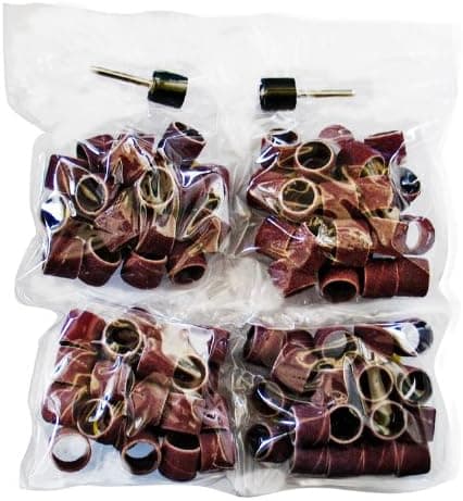 100PC Rotary Tool 1/2" Sanding Band Sleeves Kit