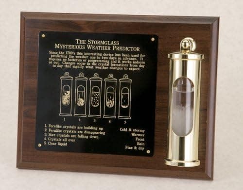 8x10 Wood Display with engraved plate and Stormglass Hook