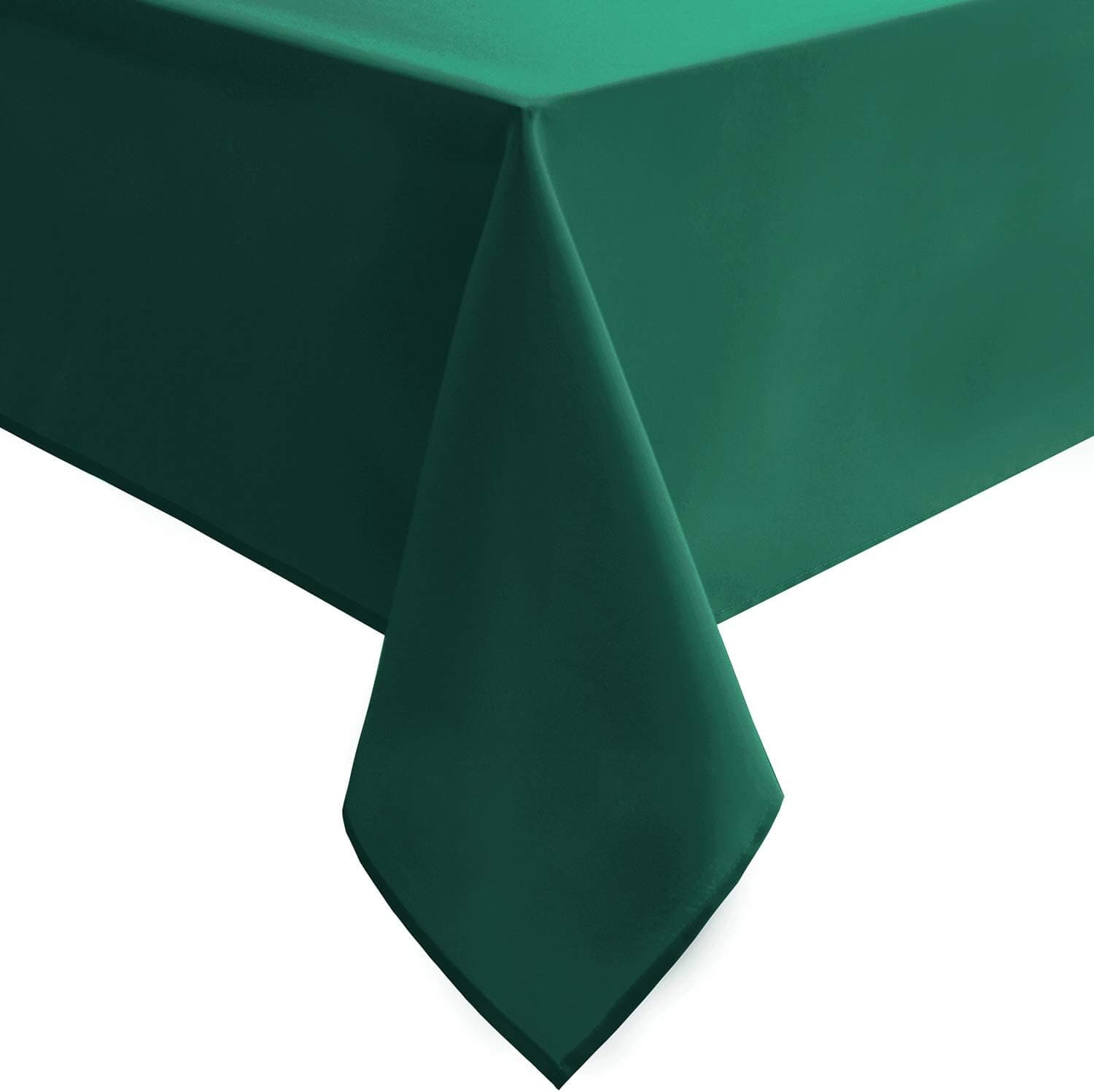Hiasan Rectangle Tablecloth - Waterproof and Spillproof Washable Fabric Table Cloth for Dining Room Kitchen and Outdoor Use, Emerlad Green, 60 x 84 Inch