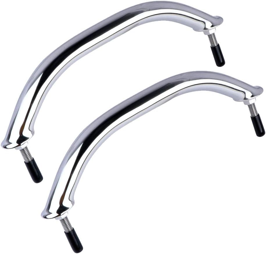 XinKunmarine Boat Grab Handle, 2 Pack Stainless Steel 8 5/8" Grab Bar, Handle Handrail Polished for Marine Yacht, Camper, Truck, RV