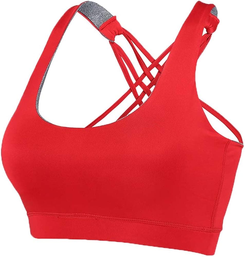 EILYEE Women High Impact Sports Bra Criss Cross Back Padded Bra Workout Fitness Sports Yoga Bras