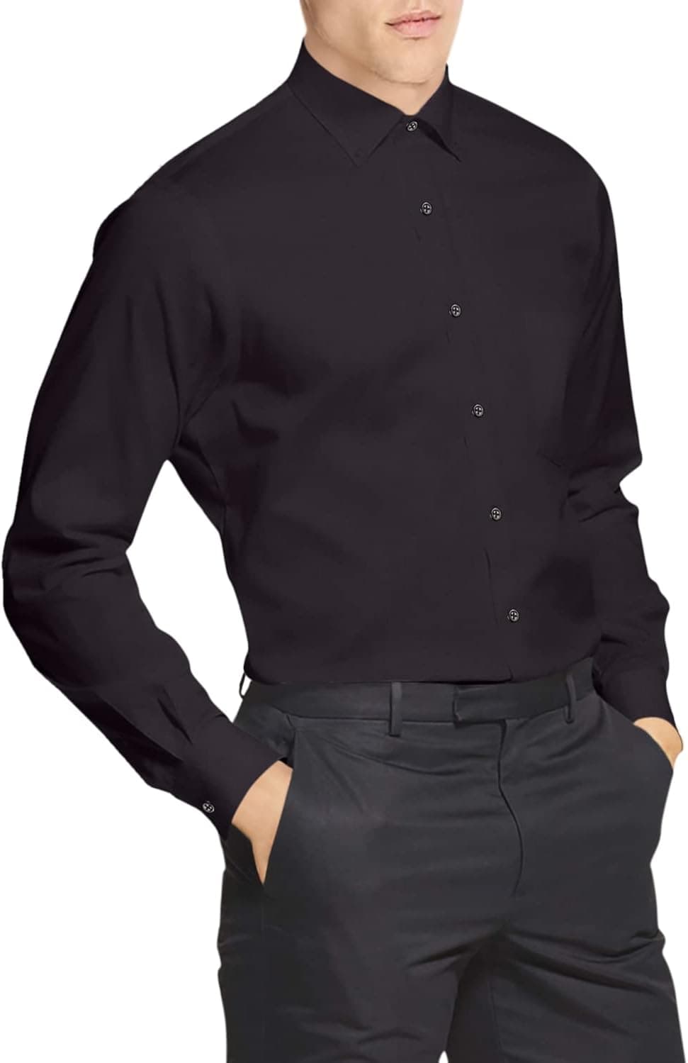 Van Heusen Men's Dress Shirt Regular Fit Flex Collar Stretch Solid
