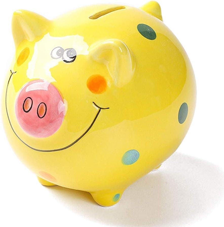 VanEnjoy Piggy Bank, Ceramic Colorful Money Bank Saving Box, Creative Coin Bank Perfect Unique Money Savings Jar