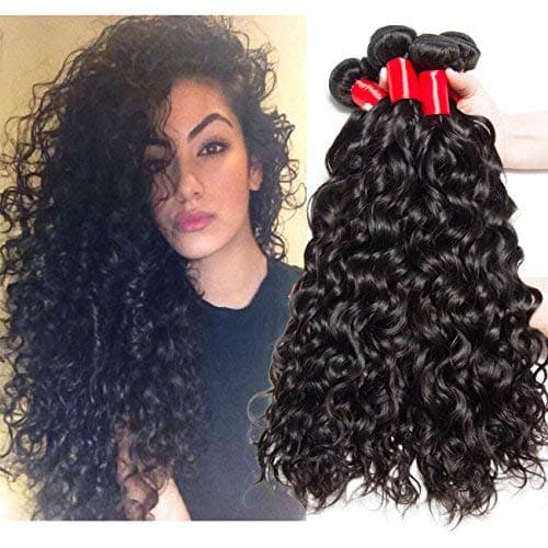 Virgin Human Hair Water Wavy 4 Bundles Human Hair Weave Extensions 10A Grade 100% Unprocessed Virgin Hair Weft (18 20 22 24)