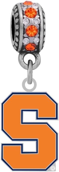 Syracuse University Logo Charm Fits Compatible With Pandora Style Bracelets