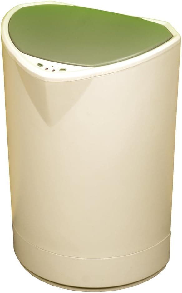 NST Nine Stars DZT-8-2CR Infrared Touchless Automatic Motion Sensor Lid Open Trash Can, Cream, 2.1-Gallon
