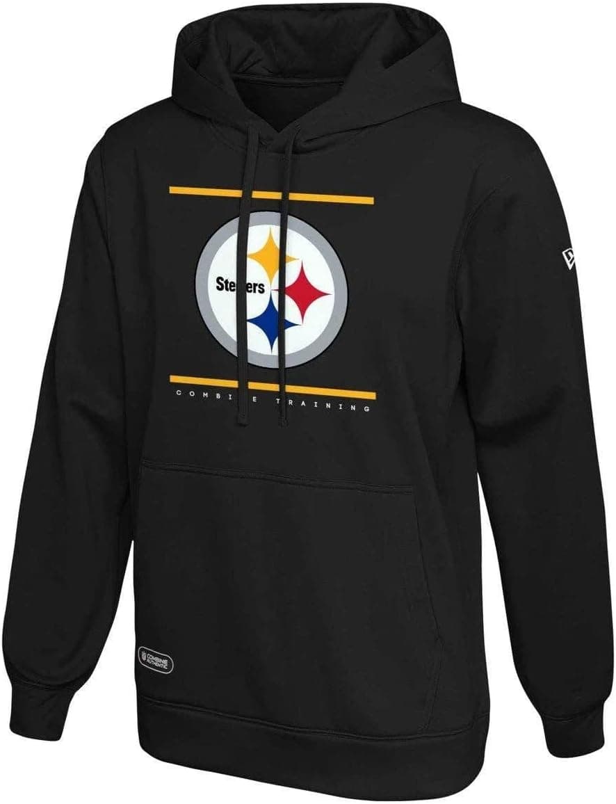 New Era NFL Men's Split Defense Primary Logo Performance Pullover Hoodie Sweatshirt