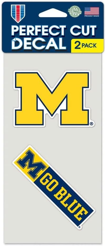 WinCraft Michigan Wolverines Set of 2 Die Cut Decals