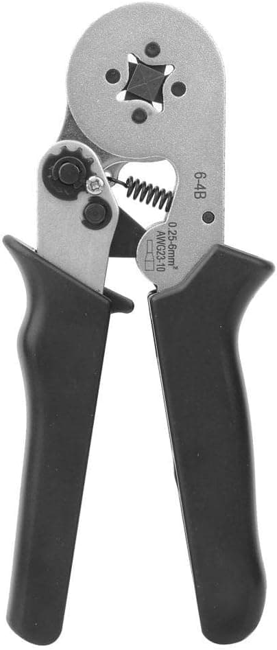 Crimper Pliers, HSC8 6-4B Crimping Pliers Self-Adjustment Needle Type Terminal Crimper 0.25-6.0mm² 23-10AWG.