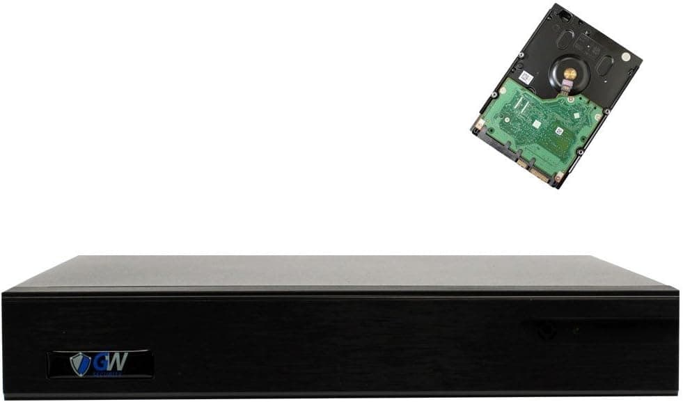 GW 9-Channel 4K NVR (9CH 1080p/4MP/5MP/6MP/8MP) H.265 Network Video Recorder - Supports Recording 8CH Up to 8-Megapixel 4K POE IP Cameras, Onvif Compliant, Pre-Installed 4TB Hard Drive