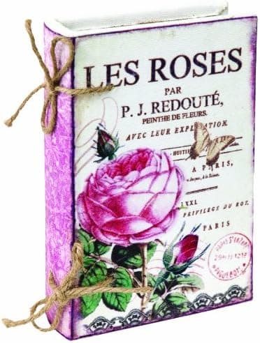 Manual Woodworkers & Weavers Flower Market French Roses Fabric Book Box