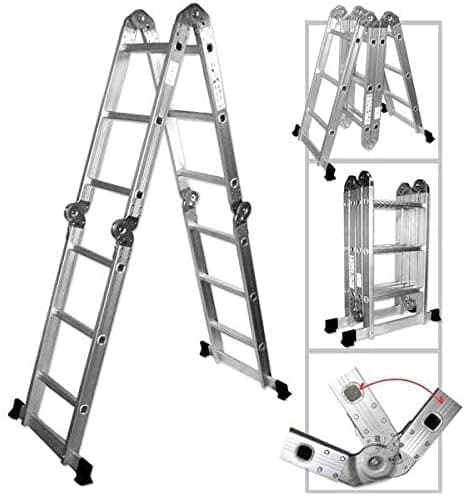Neiko 01995 Folding Multi-Ladder, Aluminum | 7 Configurations | 300 Lb Capacity