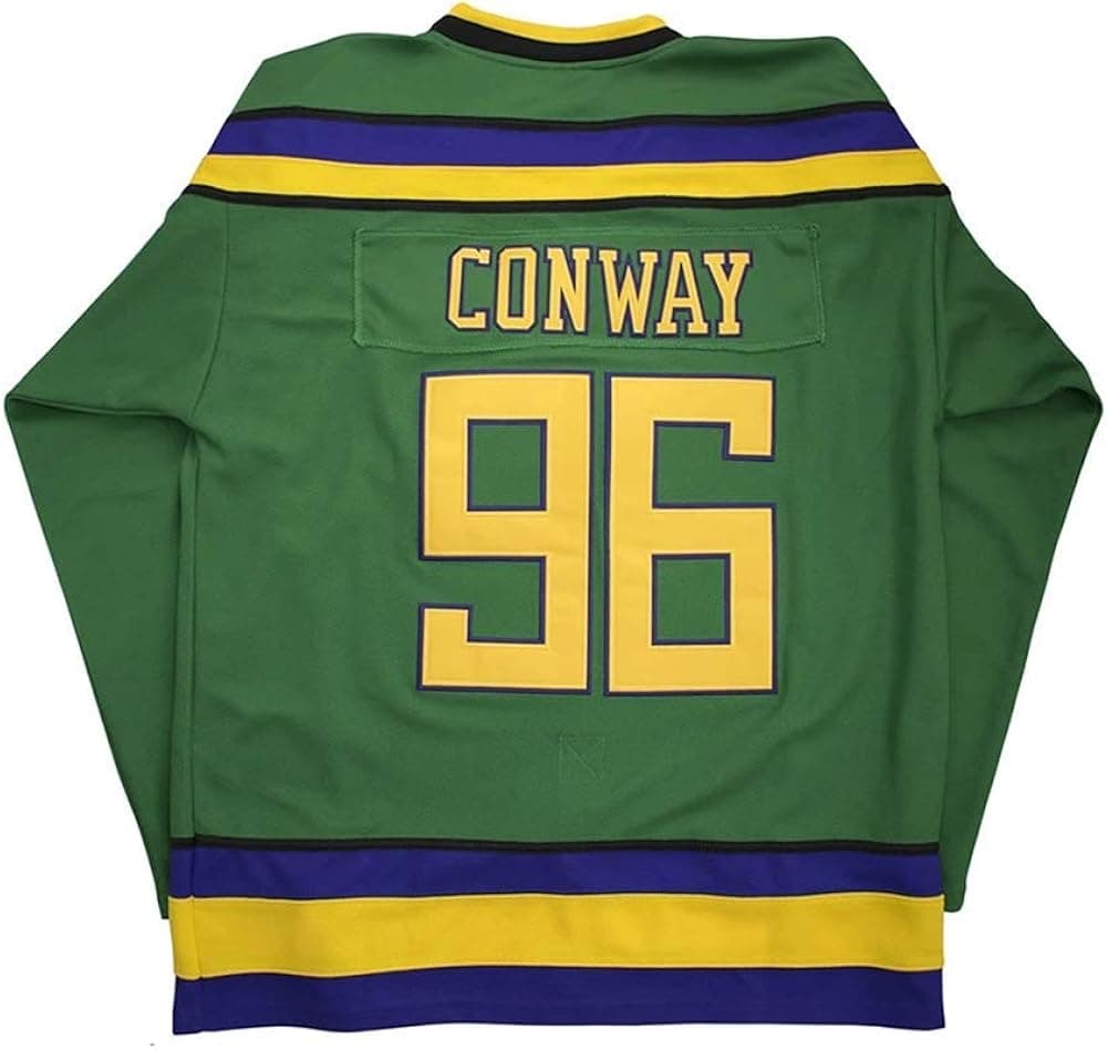 oldtimetown Mighty Ducks Movie Hockey Jersey 90S Hip Hop Adults Clothing for Party, Stitched Letters and Numbers