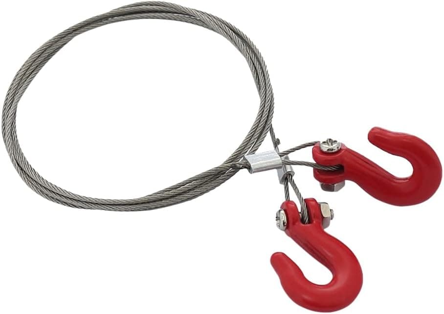 RXZIXYL 1/10 Scale RC Accessories Metal Tow Rope for 1/10 RC Crawler TRX4 TRX6 SCX10 Wraith Capra Redcat MST CC01 (Tow Rope)