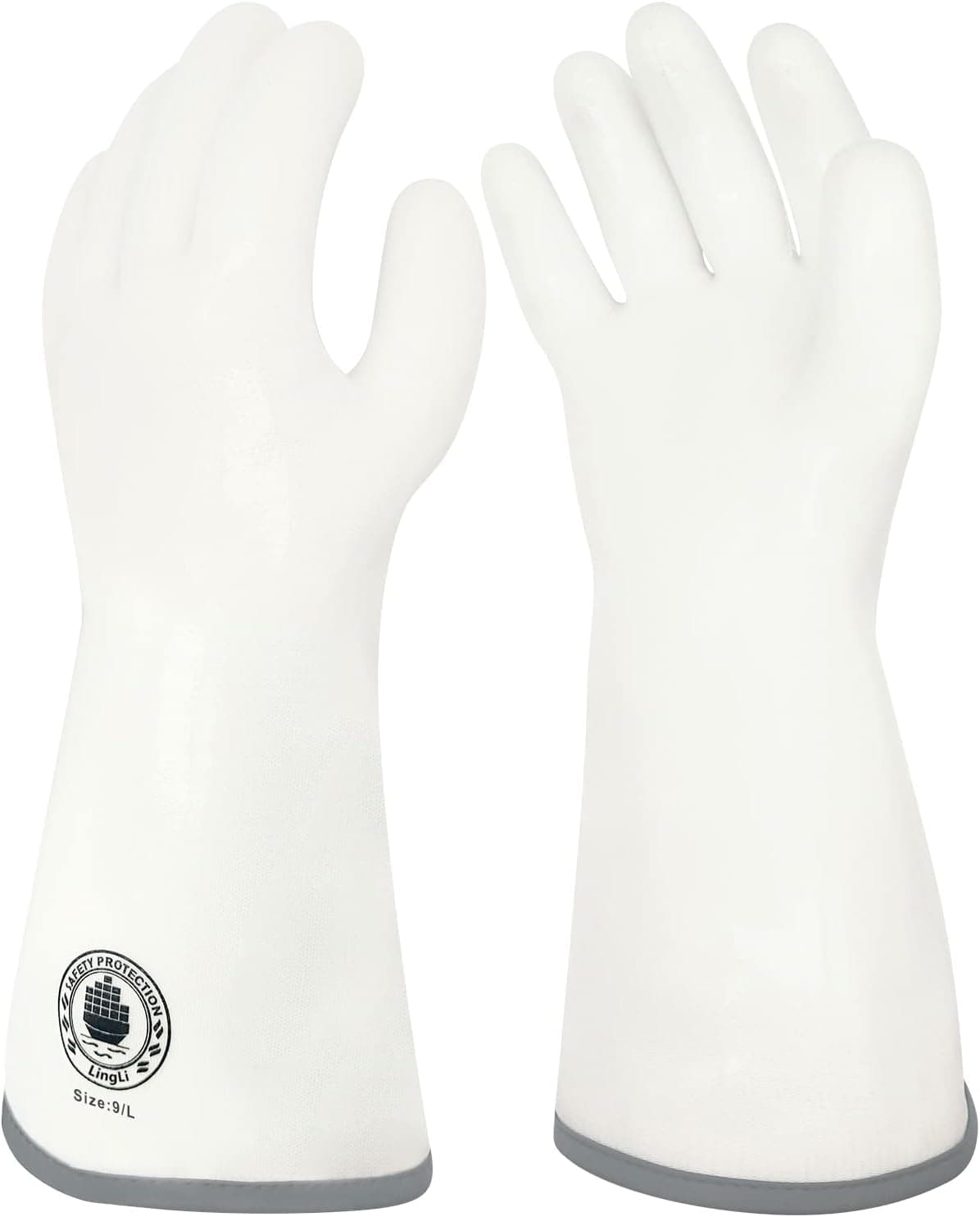 Heat Resistant Silicone Oven Gloves, 13IN 932℉ BBQ Gloves, Kitchen Non-Slip Oven Mitts with Finger, Kitchen Outdoor Cooking Gloves for Baking, Grilling, Cutting, Food Grade, Waterproof (9)