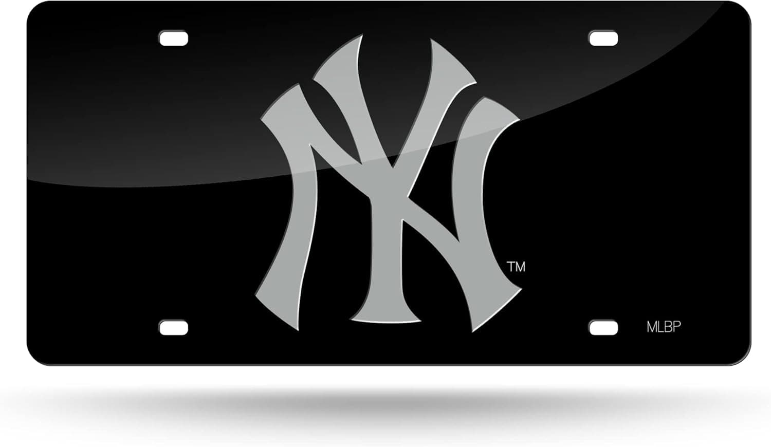 Rico Industries Yankees Silver Ny On Black Back Laser