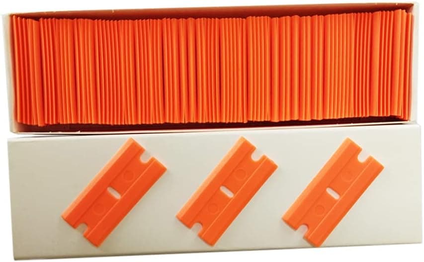 Single Edge Industrial Razor Blades, 100% Made in USA, Heavy Duty Straight Edge Razors, Box & Carton Cutter Replacement Blades, Glass & Paint Scraper Razor Blades (PLASTIC)
