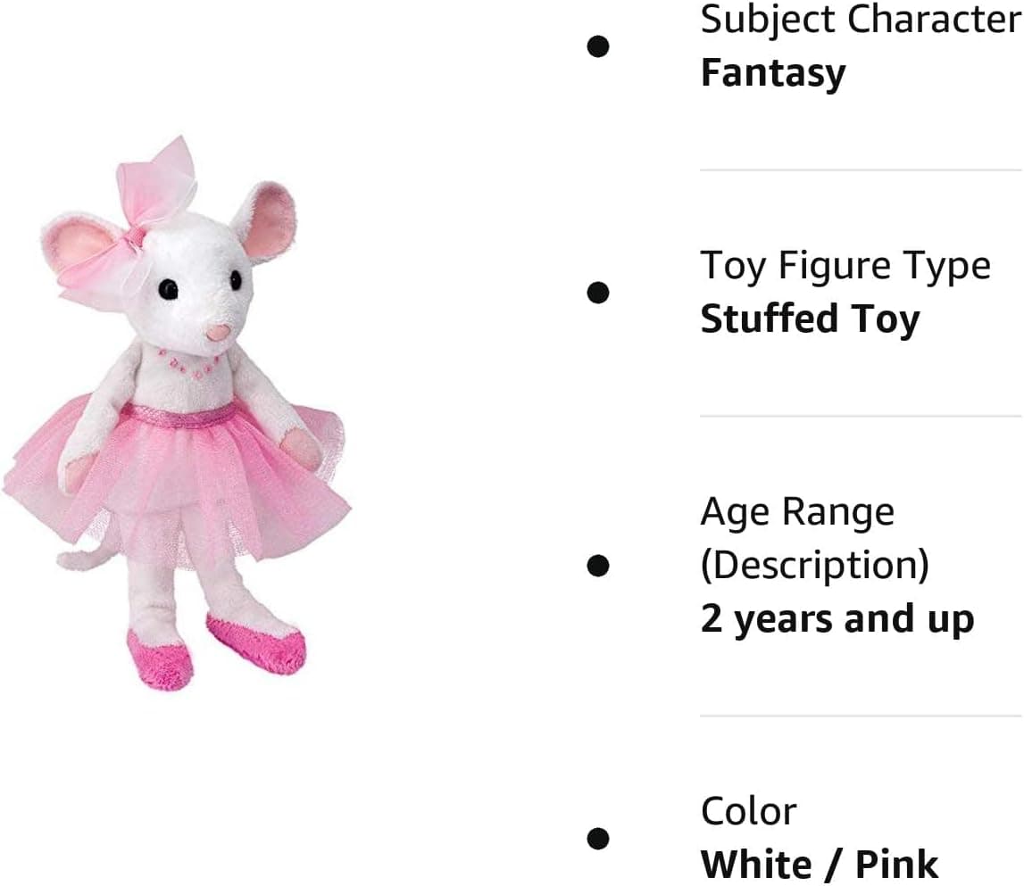 Douglas Petunia Ballerina Mouse Plush Stuffed Animal
