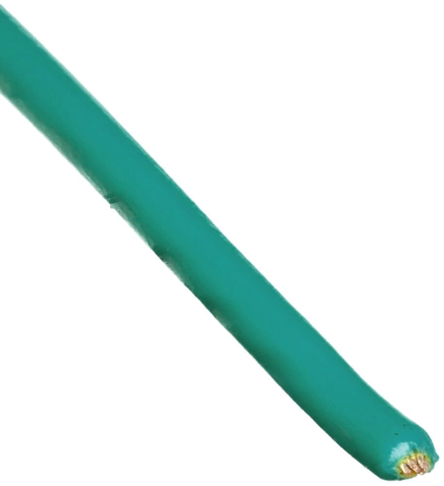 UL1061 Commercial Copper Wire, Bright, Green, 16 AWG, 0.0508" Diameter, 100' Length (Pack of 1)