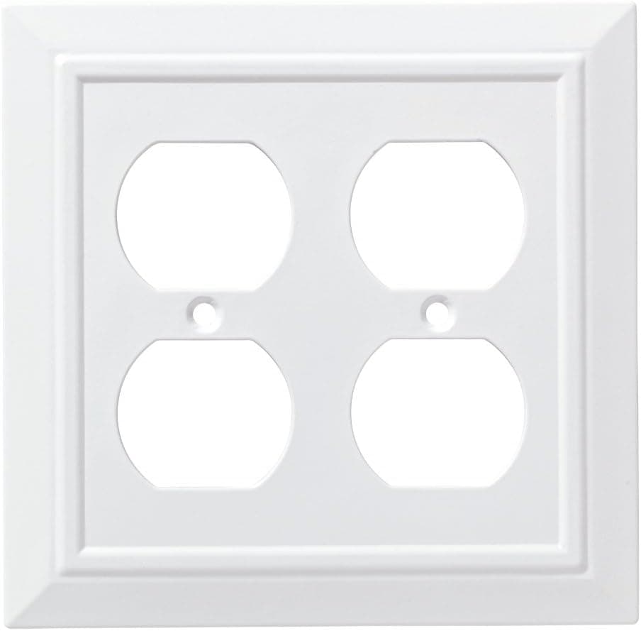 Franklin Brass W35247-PW-C Classic Architecture Double Duplex Wall Plate/Switch Plate/Cover, White